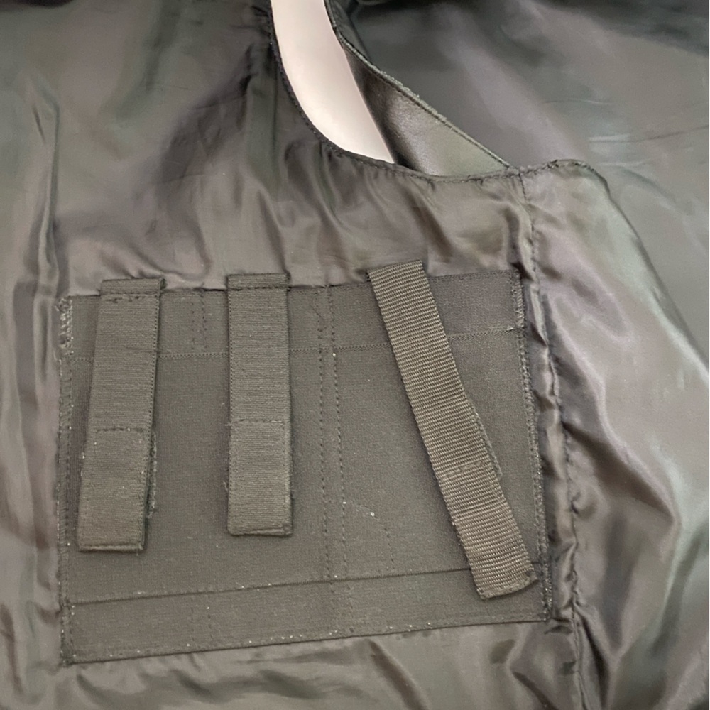 VINTAGE GUIDE GEAR Black Leather Tactical Concealed Carry Western Vest SZ L - Picture 8 of 11